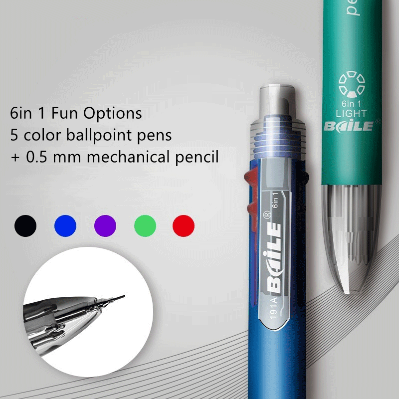 6 في 1 متعدد الألوان قلم حبر ج - مراجعة Staedtler Pencil Lumocolor وسعره